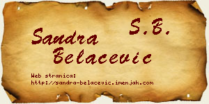 Sandra Belaćević vizit kartica